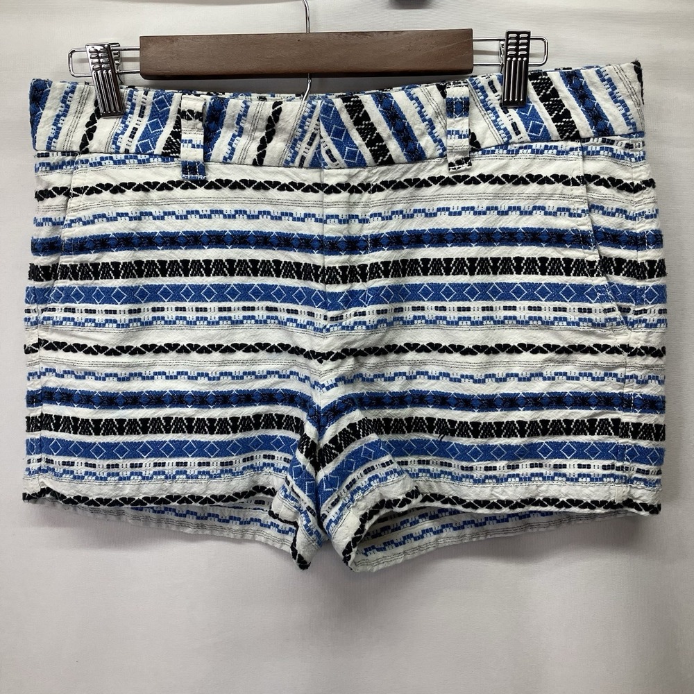 KHAKIS by GAP Womens White  Low Rise Striped Textured City 3" Ins  Shorts Size 6